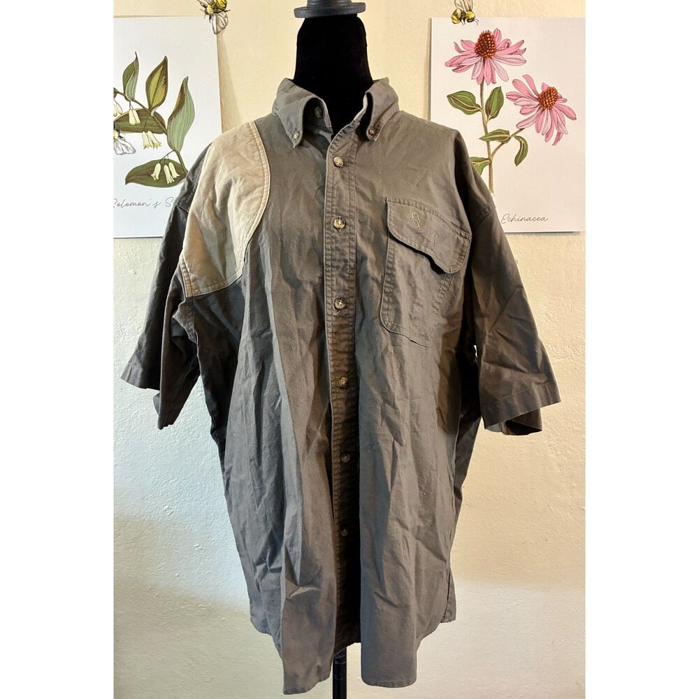 Bob Allen Men's XL Canvas Shooting Shirt  Right Hand Hunting Patch